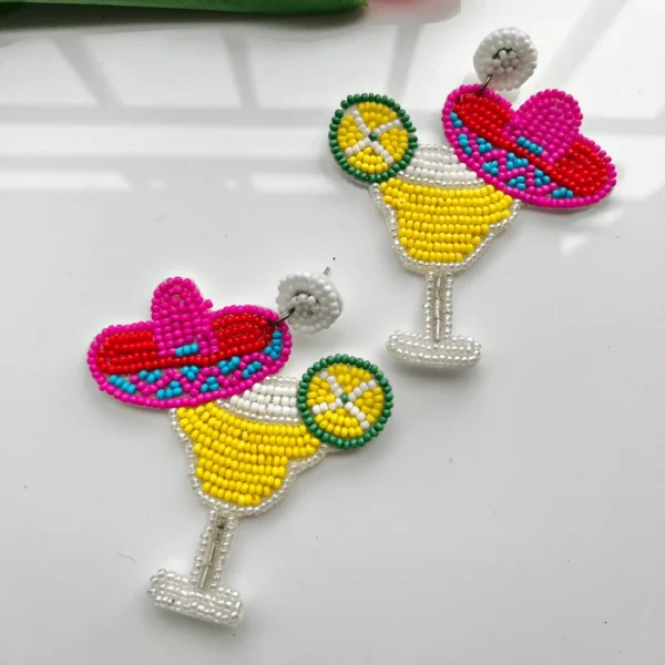 Coctail Handmade Beaded Earrings