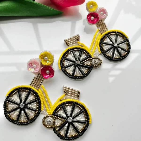 Cycle Handmade Beaded Earrings