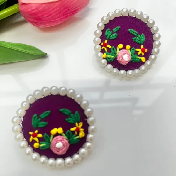 Florinelle Stud Earrings - Royal Plum