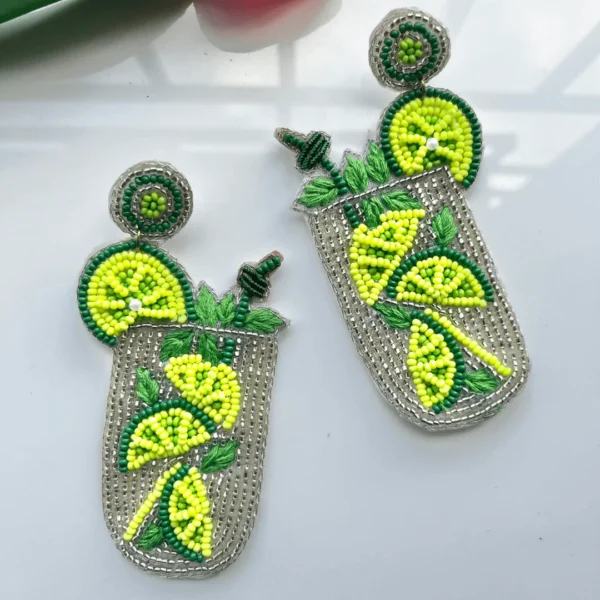 Mojito Handmade Beaded Earrings