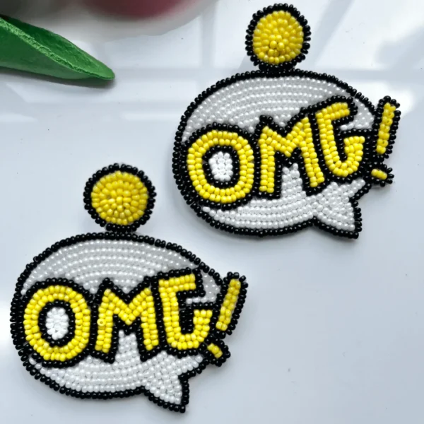 OMG Handmade Beaded Earrings