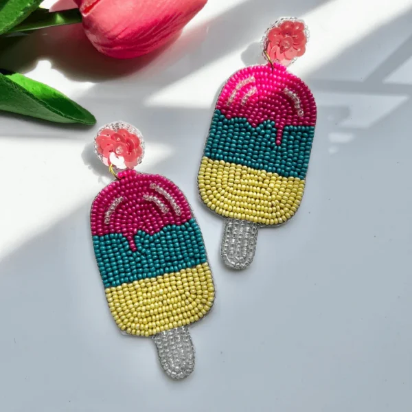 Popsicles Handmade Beaded Earrings
