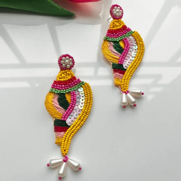 Shank Handmade Beaded Earrings